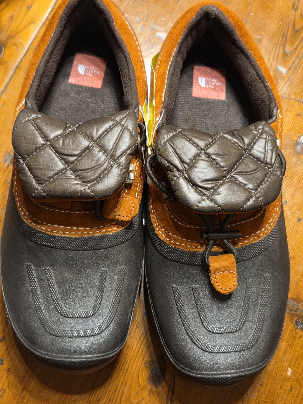 The North Face Women's Quilted Brown Outdoor Slip-On Shoes, Brand New, US Size 7